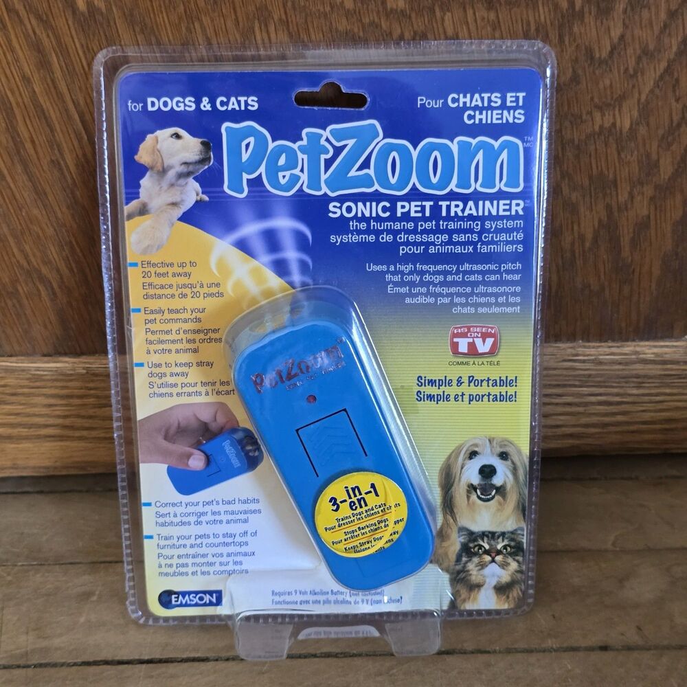 Emson PetZoom Sonic Pet Trainer Ultrasonic Dog Cat Training Device